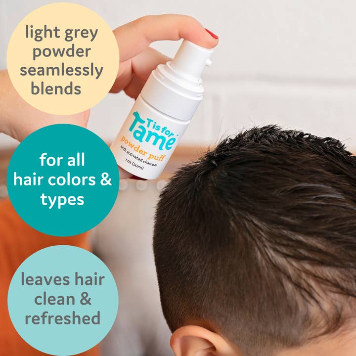 T Is For Tame Kids Dry Shampoo – 100% Natural, Vegan, Water-Free Hair Refresh for Babies & Kids 1 FL Oz.