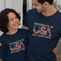 Assembled in USA With French Parts Dad and Child Organic Cotton T-Shirts family Set (Set of 2)