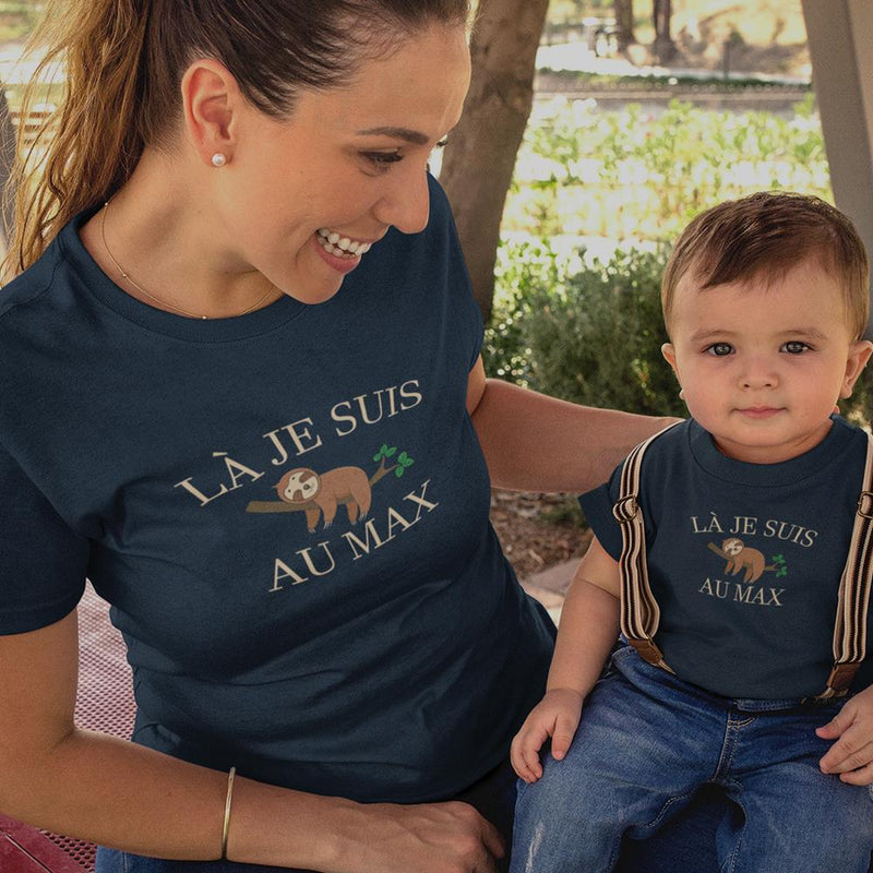 Là Je Suis Au Max Mom and Child Organic Cotton T-Shirts family Set (Set of 2)