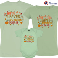 Autumn Leaves and Pumpkin Please Matching Organic Cotton Family Set (Set of 3)