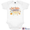 Autumn Leaves and Pumpkin Please Organic Cotton Baby Onesie