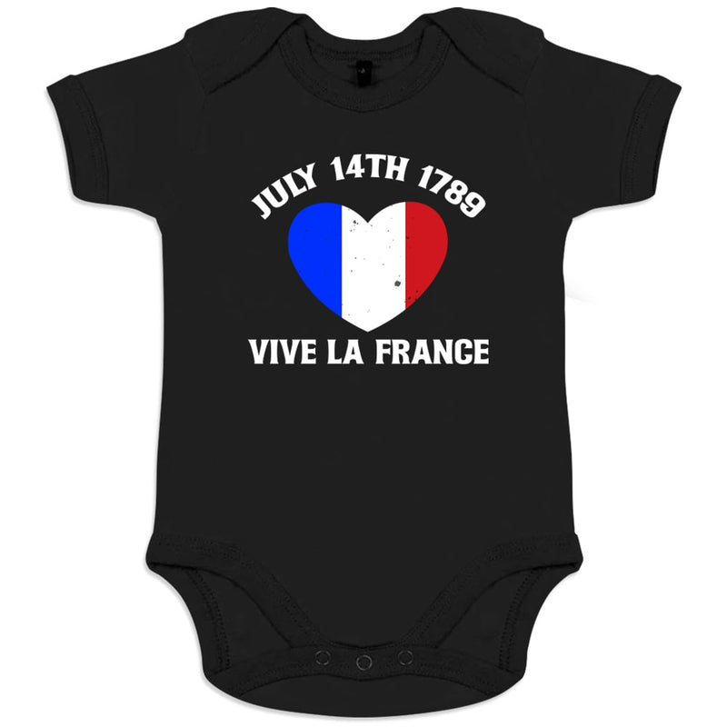 July 14Th Vive La France Organic Cotton Baby Onesie