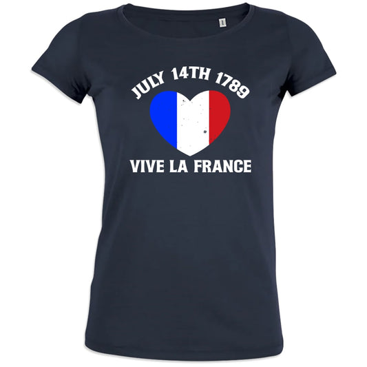 July 14Th Vive La France Women's Organic Cotton Tee