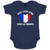 July 14Th Vive La France Organic Cotton Baby Onesie