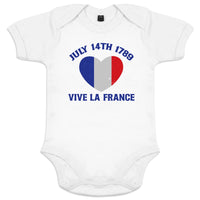 July 14Th Vive La France Organic Cotton Baby Onesie