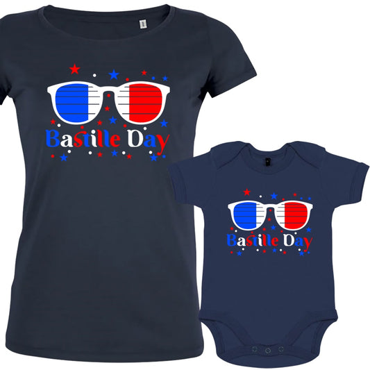 Bastille Day Mom and Baby Organic Cotton family Set (Set of 2)