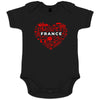 France monuments Heart Organic Cotton Baby Onesie