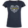 France monuments Heart Women's Organic Cotton Tee