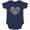 France monuments Heart Organic Cotton Baby Onesie