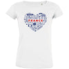 France monuments Heart Women's Organic Cotton Tee