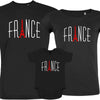 France With Red Eiffel Tower Matching Organic Cotton Family Set (Set of 3)