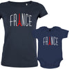 France With Red Eiffel Tower Mom and Baby Organic Cotton family Set (Set of 2)