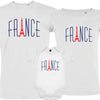 France With Red Eiffel Tower Matching Organic Cotton Family Set (Set of 3)