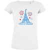 Vive La France With Eiffel Tower and Fireworks Women's Organic Cotton Tee