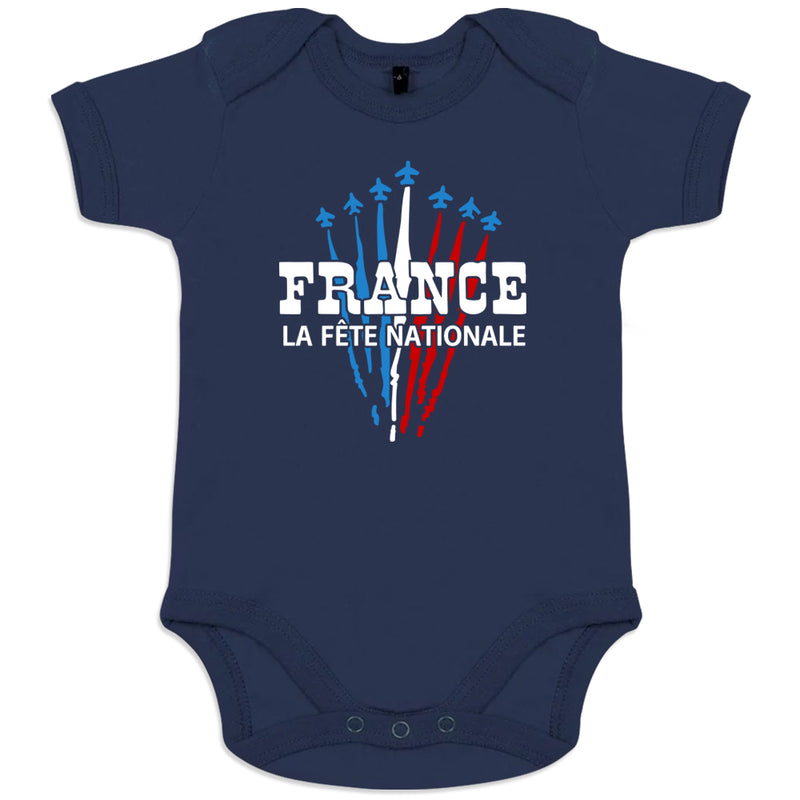 France La Fête Nationale Organic Cotton Baby Onesie