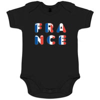 France Bleu Blanc Rouge Organic Cotton Baby Onesie