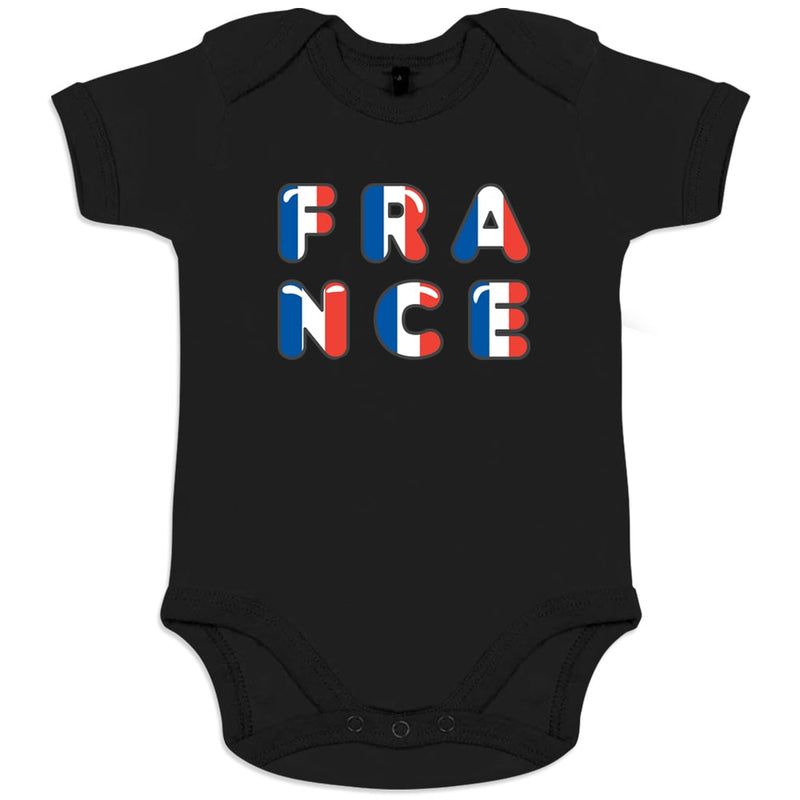 France Bleu Blanc Rouge Organic Cotton Baby Onesie