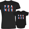 France Bleu Blanc Rouge Dad and Child Organic Cotton family Set (Set of 2)