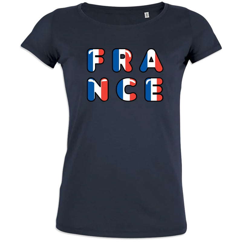 France Bleu Blanc Rouge Women's Organic Cotton Tee