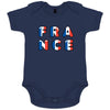 France Bleu Blanc Rouge Organic Cotton Baby Onesie