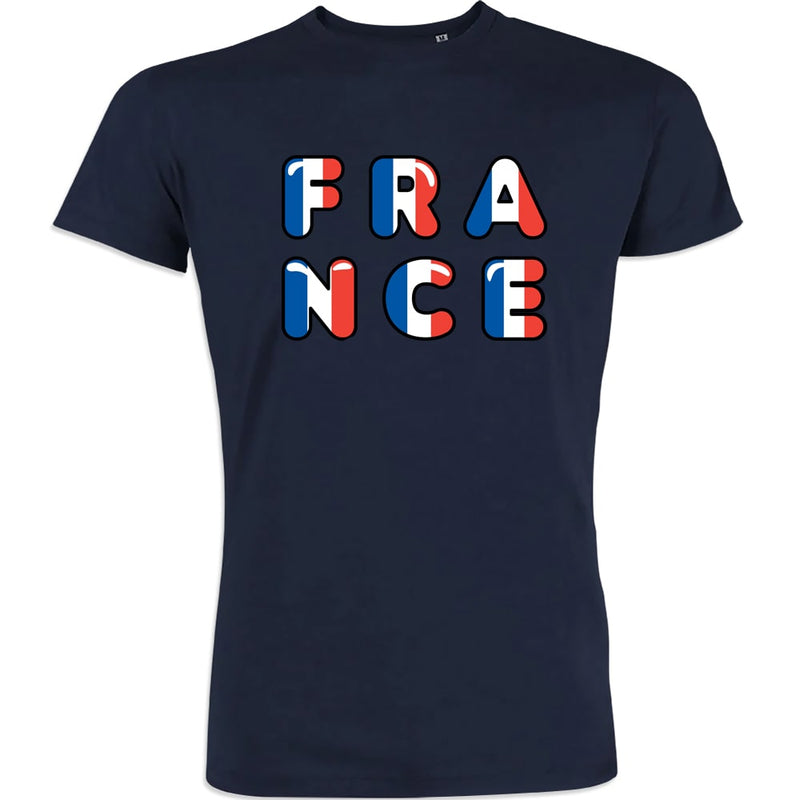 France Bleu Blanc Rouge Tower Men's Organic Cotton Tee