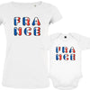 France Bleu Blanc Rouge Mom and Child Organic Cotton family Set (Set of 2)