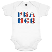 France Bleu Blanc Rouge Organic Cotton Baby Onesie