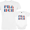 France Bleu Blanc Rouge Dad and Child Organic Cotton family Set (Set of 2)