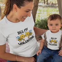 Bee My Valentine Mom and Child Organic Cotton T-Shirts family Set (Set of 2)