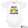 Bee My Valentine Organic Cotton Baby Onesie