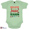 Believe In The Magic of the Season Christmas Organic Cotton Baby Onesie