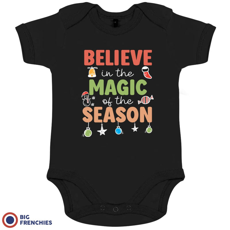 Believe In The Magic of the Season Christmas Organic Cotton Baby Onesie