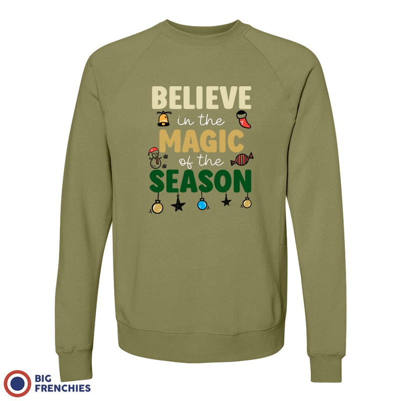 Believe In The Magic of the Season Christmas Unisex Organic Cotton Sweatshirt