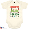 Believe In The Magic of the Season Christmas Organic Cotton Baby Onesie