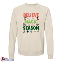 Believe In The Magic of the Season Christmas Unisex Organic Cotton Sweatshirt