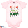 Believe In The Magic of the Season Christmas Organic Cotton Baby Onesie