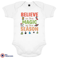 Believe In The Magic of the Season Christmas Organic Cotton Baby Onesie