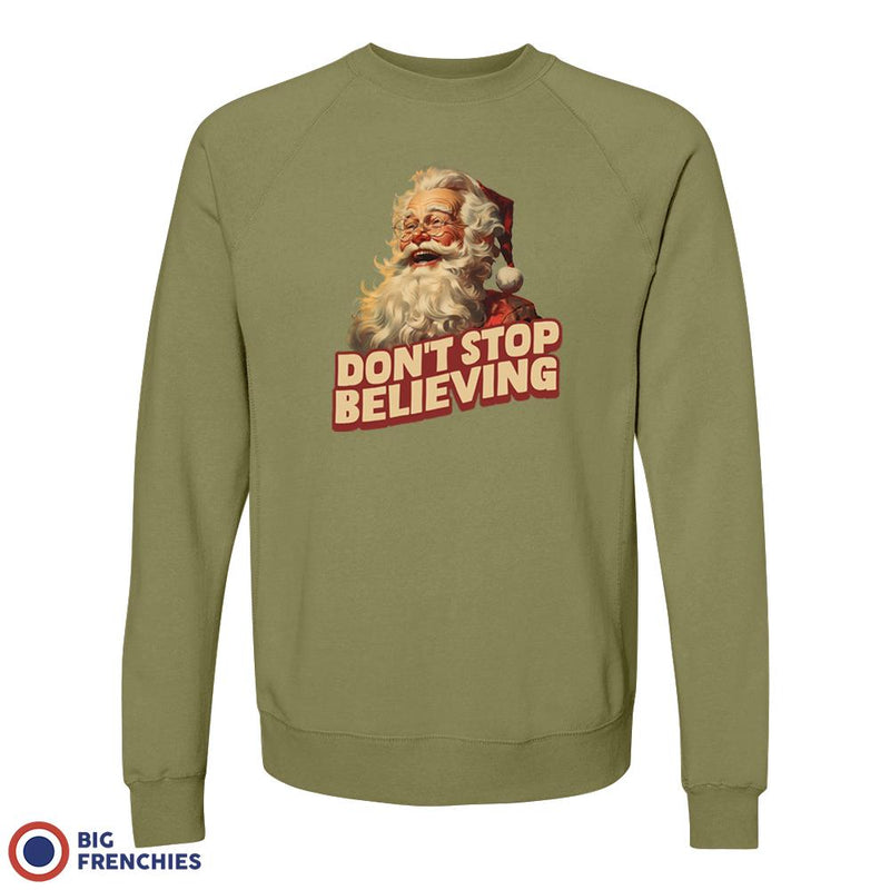 Don't Stop Believing Christmas Unisex Organic Cotton Sweatshirt