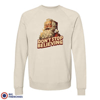 Don't Stop Believing Christmas Unisex Organic Cotton Sweatshirt