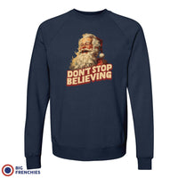 Don't Stop Believing Christmas Unisex Organic Cotton Sweatshirt