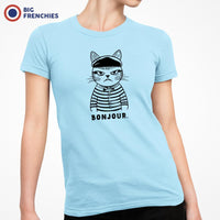 Bonjour Mad French Cat Women's Organic Cotton Tee