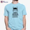 Bonjour Mad French Cat Men's Organic Cotton Tee