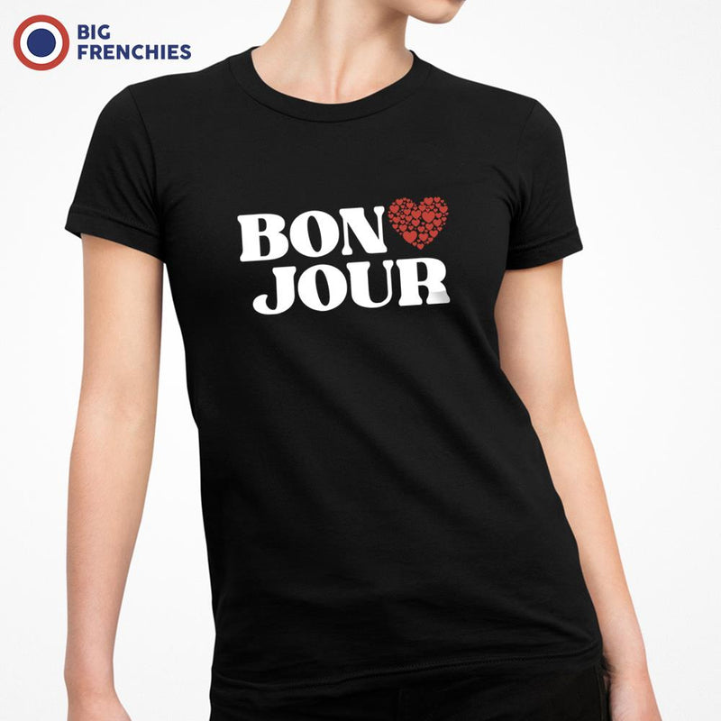 Bon Jour Heart Women's Organic Cotton Tee