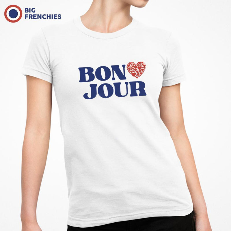 Bon Jour Heart Women's Organic Cotton Tee