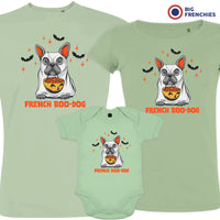 French Boo-Dog Halloween Matching Organic Cotton Family Set (Set of 3)