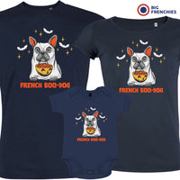 French Boo-Dog Halloween Matching Organic Cotton Family Set (Set of 3)