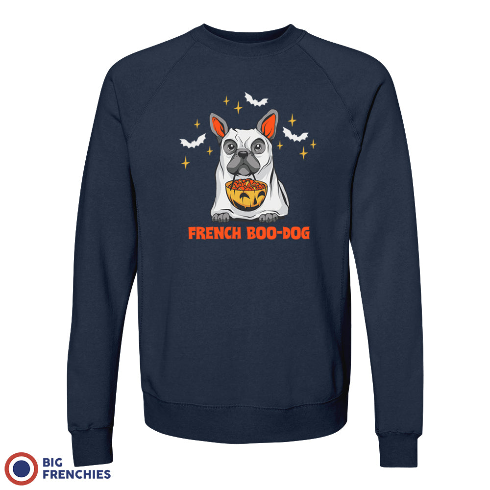 French Boo-Dog Halloween Unisex Organic Cotton Sweatshirt