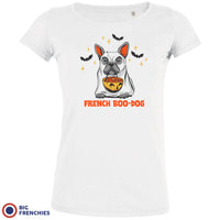 French Boo-Dog Halloween Women's Organic Cotton Tee