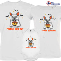 French Boo-Dog Halloween Matching Organic Cotton Family Set (Set of 3)