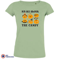 It's All About The Candy Halloween Women's Organic Cotton Tee